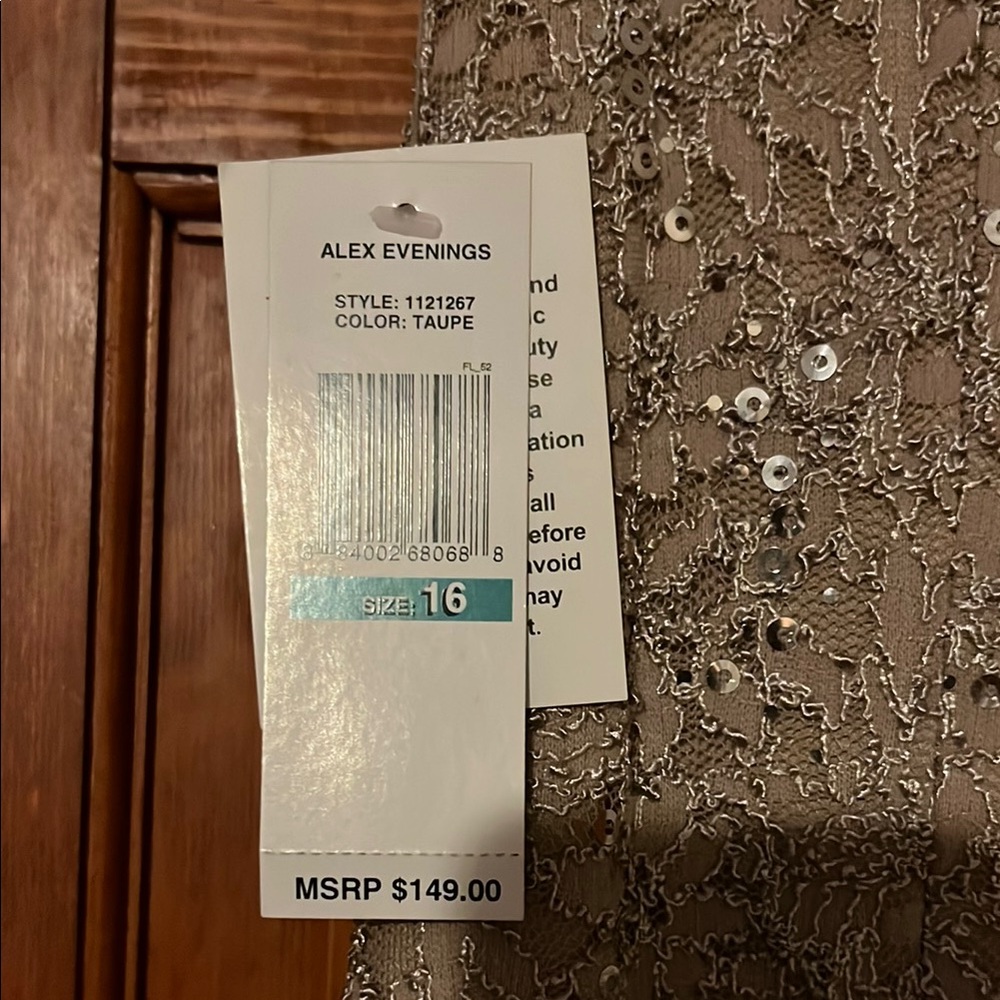 Alex Evenings Taupe Sheath Mini Dress for Cocktail Parties - Picture 5 of 5